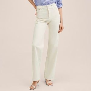 MANGO high waist straight off white jeans